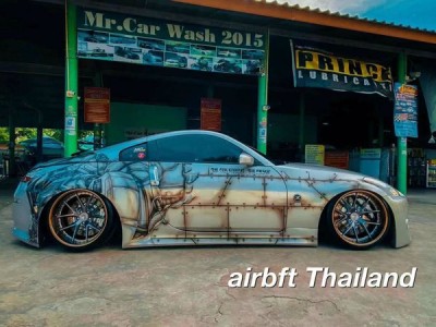 Industrial mechanical wind painting Nissan 350Z Airbag suspension handsome
